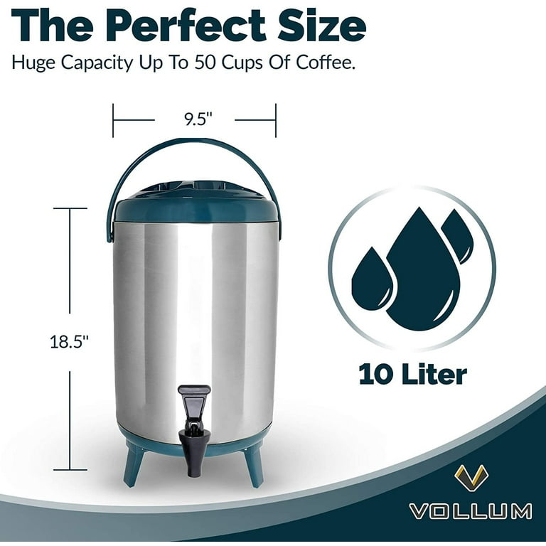 Vollum Stainles Steel Insulated Beverage Dispenser Insulated