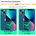 thumbnail image 3 of Designed for iPhone 14 & Apple iPhone 13 Cases,Heavy-Duty Tough Rugged Lightweight Slim Shockproof Protective Men Women Phone Case Cover for iPhone 13 (6.1",2021)[Purple/Black], 3 of 13
