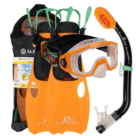 U.S. Divers AVILA JR SNORKEL SET, Orange/Black