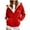 Red, variant on Lovzfmll Women's Christmas Hoodie, Fashionable Merry Printed Fleece Sweatshirt Jacket Wine, XL