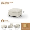 thumbnail image 3 of Gtilzria Cloud Modular Sectioanl Sofa Couch, Comfy Modern Sectioanl Cloud Couch L-shaped Modular Down Filled Sofa Ottoman for Living Room Apartment Office, Beige, 3 of 10