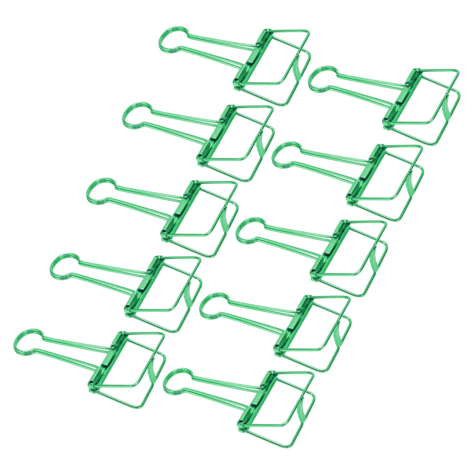 Rupoun 51mm Large Metal Binder Clips, Green Hollow Paper Clamps for Office, 30 Count