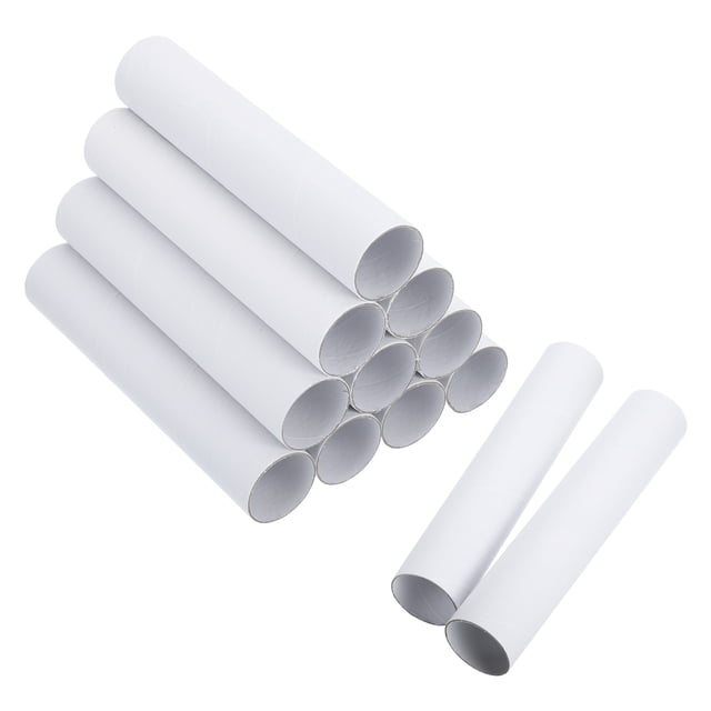 Uxcell 12 Pack Tubes en Carton, Rouleaux de Papier Toilette Ondulés, 7.87x1.58 Pouces, Blanc