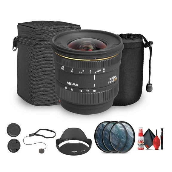Sigma 10-20mm f/4-5.6D EX DC Lens for Sony A Bundle