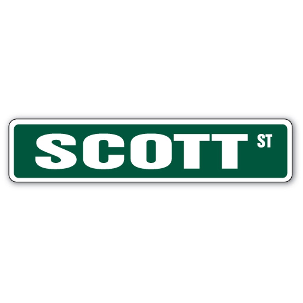 SCOTT Aluminum Street Sign Childrens Name Room Metal Sign | Indoor ...