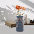 thumbnail image 4 of FENGGUIQU Jarra De Metal Galvanizado Azul Estilo Rústico Para Arreglo De Flores Y, 4 of 6