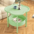 thumbnail image 6 of Taicans Side Table,Small Round End Table with Lower Shelf,2-Tier Bedside Table Sofa Couch Table,Plastic End Table with Storage Shelf for Small Space,Bedroom,Living Room Green, 6 of 8