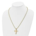 thumbnail image 2 of 25.7mm Stainless Steel Polished Yellow Ip Plated Religious Faith Cross Pendant a Ball Chain Necklace 22 Inch Chain Neckl, 2 of 2