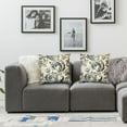 thumbnail image 2 of BANET Throw Pillow Covers, Beige Decorative Pillow Covers Digital Printing for Sofa Bed Invisible Zipper 22x22in, 2 of 7