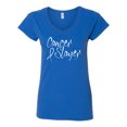 thumbnail image 2 of Slayer Awareness Womens V-Neck Tee, Royal, Medium, 2 of 3