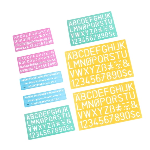 OUNONA 2 Pcs Letter Template Ruler Child 25.50X15.50X0.20CM
