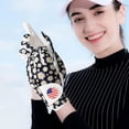 thumbnail image 7 of FINGER TEN Golf Gloves Women Right Handed Golfer Left Hand with Ball Marker USA Flag Ladies Breathable Soft All Weather Grip Printed Pattern Size XS S M L XL, 7 of 7