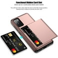 thumbnail image 2 of Samsung S20 FE Case with Card Holder Dual Layer Heavy Duty Protective Galaxy S20 FE Case Hidden Card Slot Slim Wallet Case for Samsung S20 FE 5G 6.5''(Rose Gold), 2 of 13