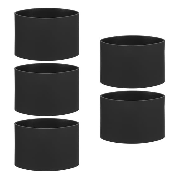 5Pcs Silicone Rubber Bands Non-slip 3.39 Inch for Art, Black