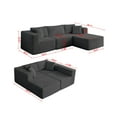 thumbnail image 2 of H613 Sectional Sofa - Mid-Century Modern L-Shaped 3-Seat Couches, Modular Left-Facing Sofa for Living Room, Gray, 2 of 5