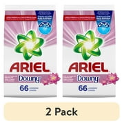 (2 pack) Ariel Laundry Detergent Powder with a Touch of Downy Freshness, 105 oz, 66 Loads