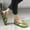 Green, variant on Jacenvly 2024 New Summer Round-Toe Frosted Suede Flat Solid Color Buckle Backspace Casual Sandals Dark Blue Sandals for Women