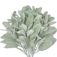 thumbnail image 4 of Toimothcn 5Pcs Artificial Flocking Rabbit Ear Leaves Flocking Leaves Wedding Home Vase Flower Decoration, 4 of 8