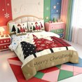thumbnail image 2 of Manfei Xmas Classic Snowflake 7 Pieces Full Size Bedding Sets,Shabby-Chic Farm Cattle Full Size Bed in a Bag,Polkadot Reversible, 2 of 7
