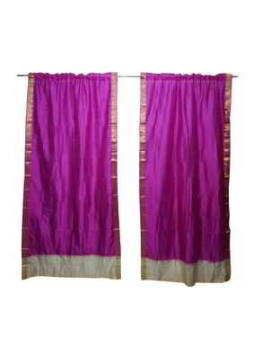 Mogul Pink 2 Sari Curtain Drape Panel Window Treatment 84 inch