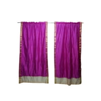 Mogul Pink 2 Sari Curtain Drape Panel Window Treatment 84 inch