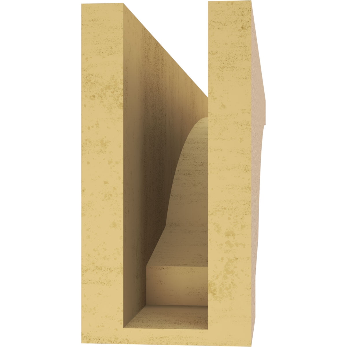 4"W x 24"D x 8"H Thin Moab Rough Cedar Woodgrain TimberThane Corbel, Primed Tan