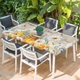 thumbnail image 2 of Daisy Spring Floral Table Cloths for 6 Foot Rectangle Tables, Farmhouse Botanical Bees Elegant Patio Waterproof Elastic Fitted Tablecloths, Washable Rectangular Table Cover for Camping, 2 of 8