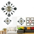 thumbnail image 2 of Reloj de pared de cocina 3D extraíble, espejo de pared, calcomanía de pared Negro, 2 of 9