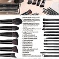 thumbnail image 2 of Makeup Brush Set 18 Pcs Premium Synthetic Foundation Powder Concealers Eye shadows Blush Makeup Brushes with black case (Black), 2 of 4