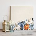thumbnail image 2 of Wall Art Prints, Thanksgiving Pumpkin Framed Canvas Prints for Bedroom Living Room Bathroom Office, Fall Farmhouse Eucalyptus Leaves Gallery Wrap Wall Art Poster for Gifts Home Decor 8"x8", 2 of 9
