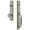 Satin Nickel, variant on Grandeur 842438 Carre Solid Brass Rose Keyed Entry Single Cylinder Full Plate "C" Grip