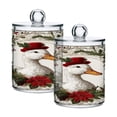 thumbnail image 2 of Elegant Duck Wear Red Hat Wreath Translucent Plastic Cans Storage Canisters with Lid Set of 4, 2 of 7