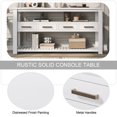 thumbnail image 5 of White Sofa Side Table, Atumon Storage Console Table, Modern Entryway Table, Wood Buffet Sideboard, Console Table with 4 Drawers and 2 Shelves, Console Table for Entryway Hallway Living Room, 5 of 10