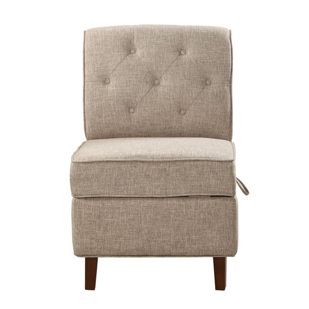 Storage Accent Chair, Taupe