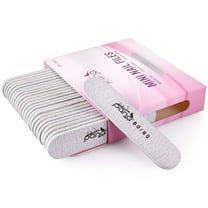 PANA 25pcs Professional Nail Files Buffers Mini Size Double Sided Emery Board Washable - for Natural & Acrylic Manicure Pedicure Tools Home 25 Pieces Pack