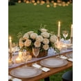 thumbnail image 4 of Morejoy 350pcs Gold Plastic Dinnerware Set - Clear Plastic Plates for 50 Guests include 100 Gold Disposable Plates, 50 Pre Rolled Napkins with Silverware,50 Cups Perfect for Wedding & Party, 4 of 8