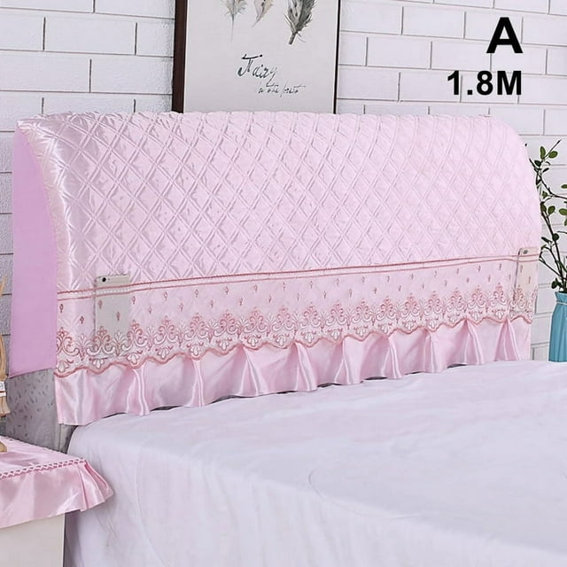 Textile Stretchable Headboard Covers Dustproof Thickened Full Coverage Bed Head Covers(Coffee 1.8M)
