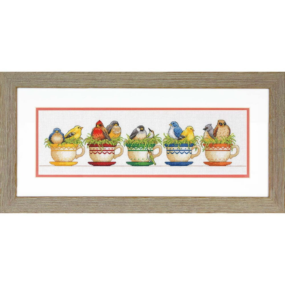 Dimensions® Teacup Birds Counted CrossStitch Kit