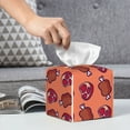 thumbnail image 6 of Sikiie Cartoon Meat Leather Tissue Box Cover Square, tissue box holder, Tissue Box with Bottom Belt-5.2”x5.2”x5.2”, 6 of 7
