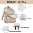 thumbnail image 4 of Corgi Dog and Flower Florals Backpack for School,Cute School Bag,Schoolbag with Adjustable Shoulder Straps & Padded Back,15.25"x11.5"x5.25", 4 of 6