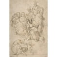 thumbnail image 2 of Nosadella (Giovanni Francesco Bezzi) 13x18 Black Ornate Wood Framed Double Matted Museum Art Print Titled - The Adoration of the Magi (1500-1571), 2 of 5