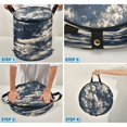 thumbnail image 4 of 50-liter Large Capacity Laundry Basket Sealed and Dustproof Easy Carry Handles Applicable to Laundry Room Bedroom Bathroom College Dorm Tie Dye Sky, 4 of 7