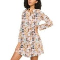 thumbnail image 3 of joogoo Dogs Cute Women's Long Sleeve Nightgown Sleepwear L, 3 of 8