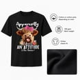 thumbnail image 6 of Highland Cow Attitude Graphic T-Shirt, Unisex Classic Fit Tee, 6 of 9