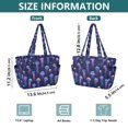 thumbnail image 4 of FORMRS Tote Bag for Women Quilted Large Capacity Travel Work Carry On Shoulder Handbag, Dark Blue Jellyfish Pattern, 4 of 7