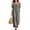 Gray 17, variant on Karymi Dresses for Women Off Shoulder Ruffle Maxi Dress, Front Tie V Neck Puff Short Sleeve Loose Flowy Casual Vacation Sundress With Side Pockets Wedding Guest Dresses for Women