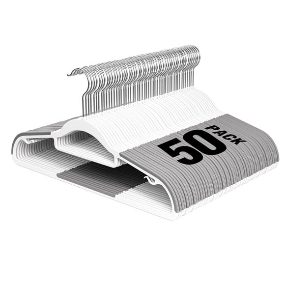 Ganchos de plástico UEAKPIC, paquete de 50, resistentes, 16.5 pulgadas, blancos