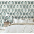 thumbnail image 5 of S4Sassy Peel And Stick Wall Covering, Arch Floral Print Removable Wall Wrap - Blue Mural For Vintage Farmhouse Decor, Bathroom, Laundry Room - Self-Adhesive Removable Wallpaper Vinyl (25"X 120"), 5 of 9