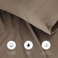 thumbnail image 4 of Luxury Cooling 100% Rayon From Bamboo Silky Soft Bed Sheets Set Taupe Full Size Bedding by Comfort Canopy, 4 of 12