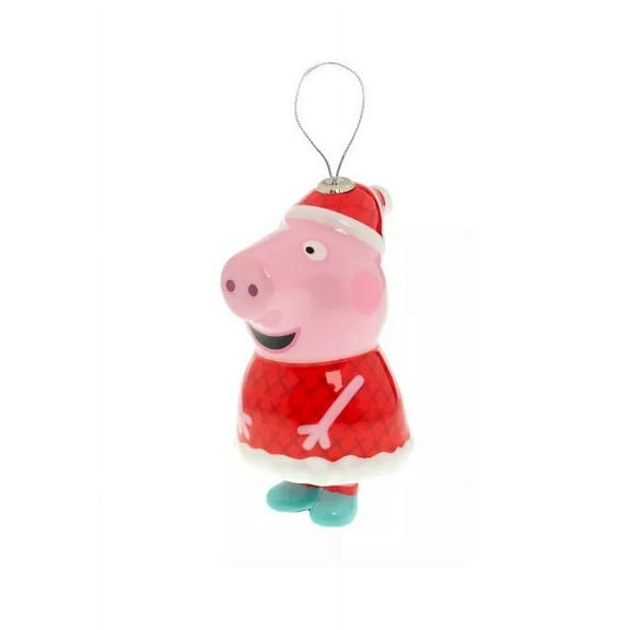 4 Inch Peppa Pig Santa Claus Decoupage Christmas Ornament